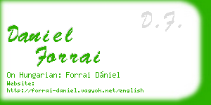 daniel forrai business card